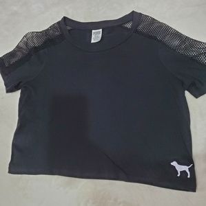 Black Crop Top Shirt